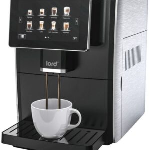 LORD Automatický kávovar 1,8 l, 15 bar – černá/nerez