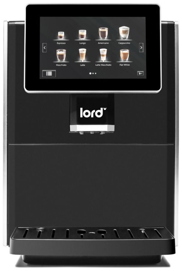 LORD Automatický kávovar 1,8 l, 15 bar – černá/nerez