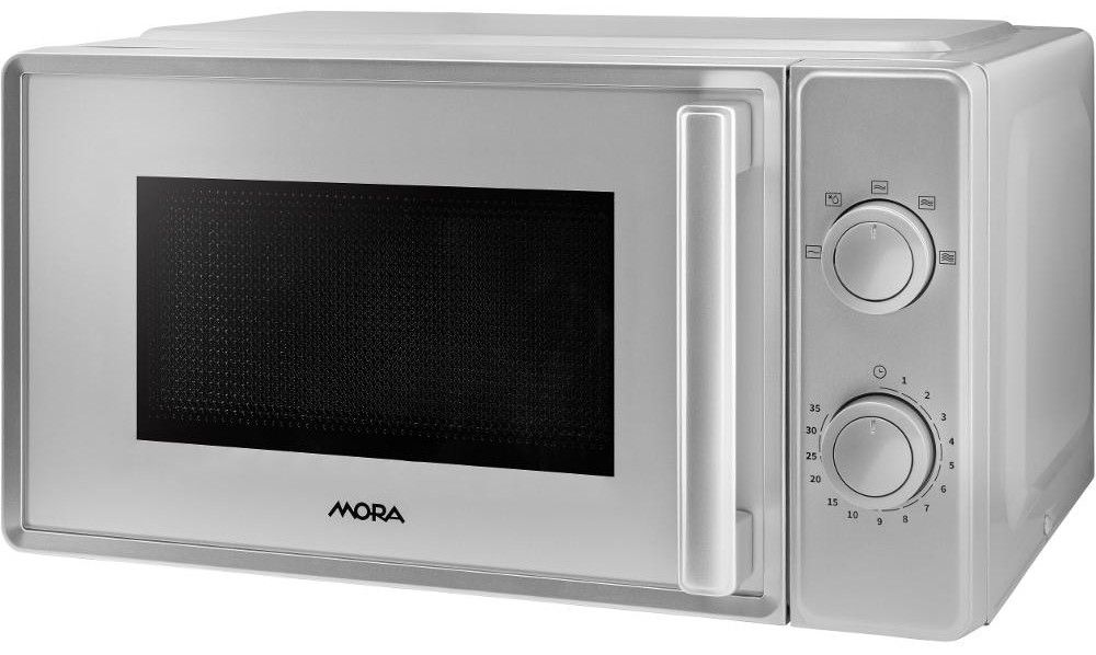 MORA Mikrovlnná trouba 20 l, 700 W – stříbrná