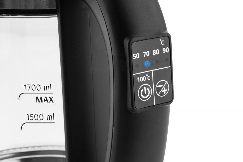 ETA Rychlovarná konvice Crystela Digi 1,7 l – černá/sklo