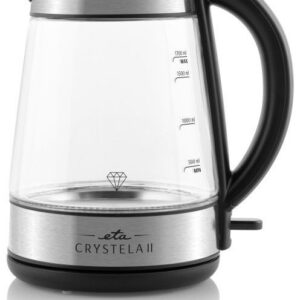 ETA Rychlovarná konvice Crystela II 1,7 l – sklo/černá/nerez
