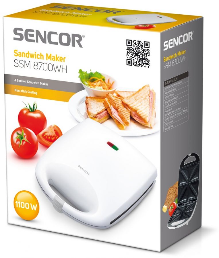 SENCOR Sendvičovač – bílá