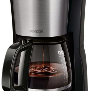 SENCOR Překapávací kávovar 1,25 l – stříbrná
