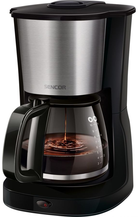 SENCOR Překapávací kávovar 1,25 l – stříbrná