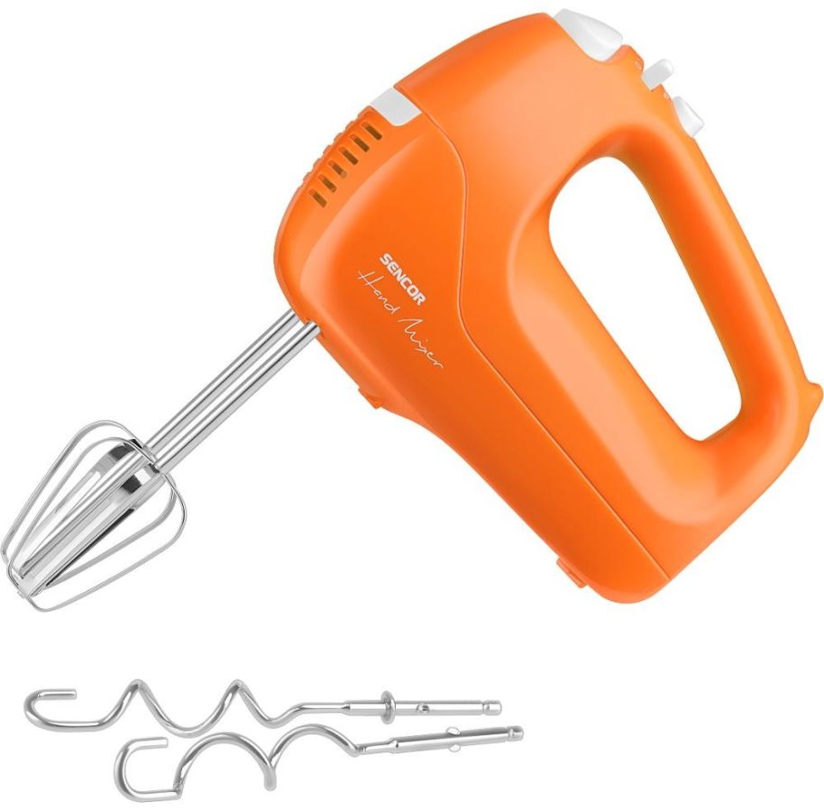 SENCOR Ruční šlehač 200 W, 5 rychlostí – oranžová