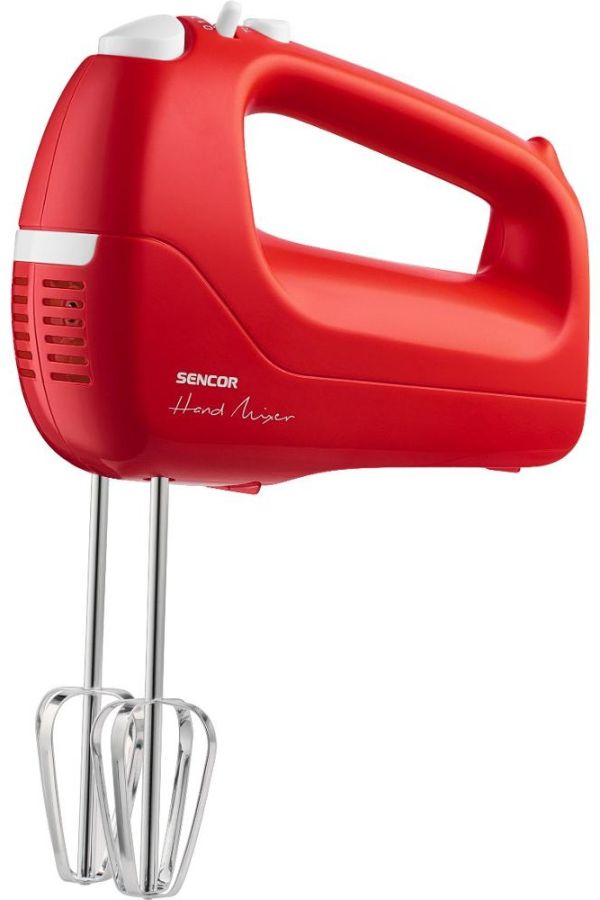 SENCOR Ruční šlehač 200 W, 5 rychlostí – červená