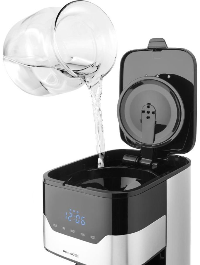 PHILCO Překapávací kávovar 1,2 l, 800 W – nerez