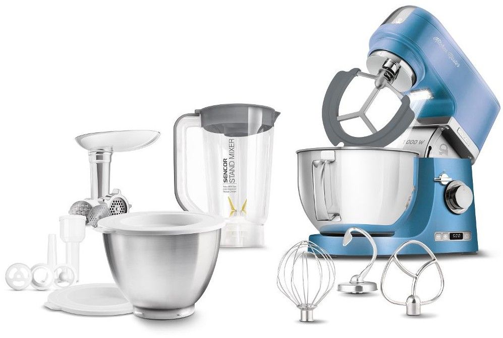 SENCOR Kuchyňský robot 1 000 W, 4,5 l – modrá