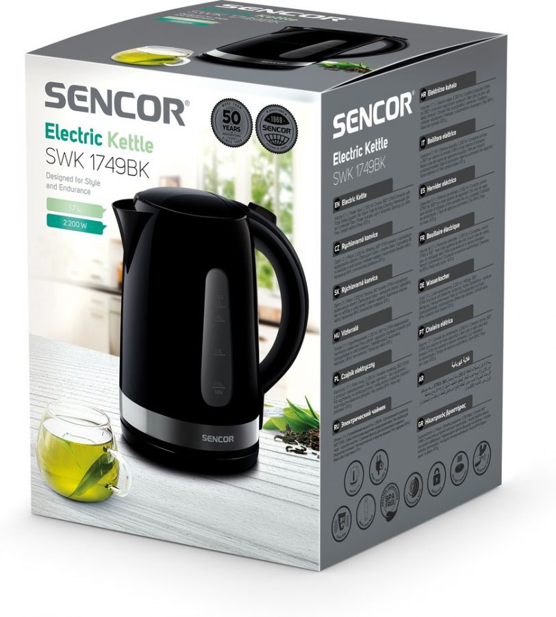 SENCOR Rychlovarná konvice 1,7 l – černá
