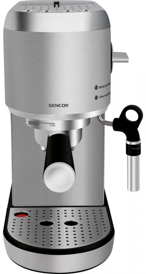 SENCOR Automatický kávovar 1,5 l, 20 bar – stříbrná