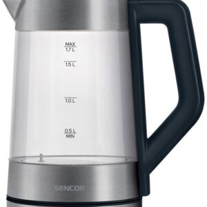 SENCOR Rychlovarná konvice 1,7 l s regulací teploty – nerez/černá