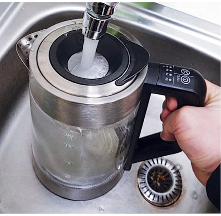 SENCOR Rychlovarná konvice 1,7 l s regulací teploty – nerez/černá
