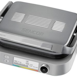SENCOR Kontaktní gril 2 100 W – stříbrná