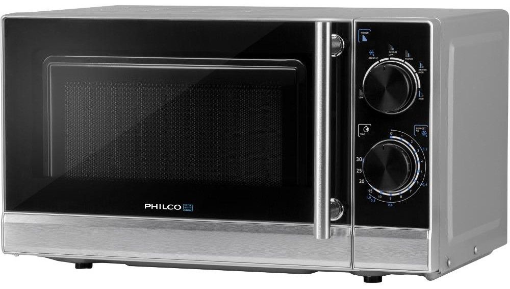PHILCO Mikrovlnná trouba 17 l, 700 W – nerez/černá
