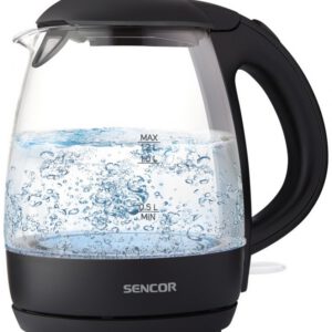 SENCOR Rychlovarná konvice 1,2 l, 2 200 W – černá/sklo