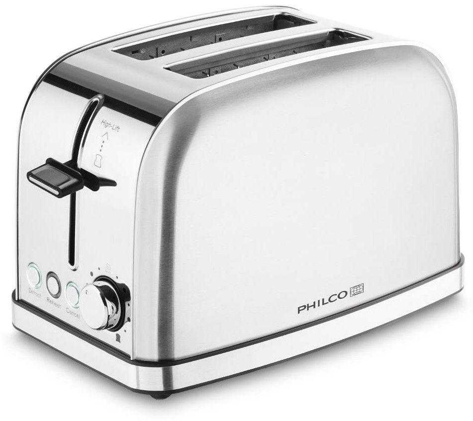 PHILCO Topinkovač 2 otvory, 950 W – nerez