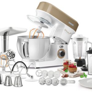 SENCOR Kuchyňský robot 1 200 W, 5 l – chrom/bílá