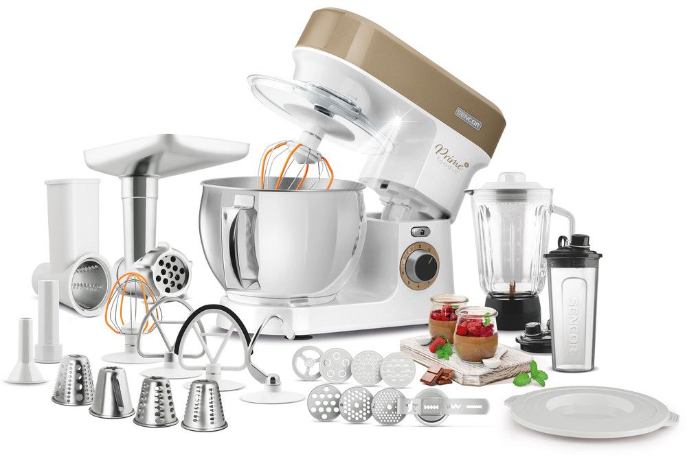 SENCOR Kuchyňský robot 1&nbsp;200 W, 5 l – chrom/bílá