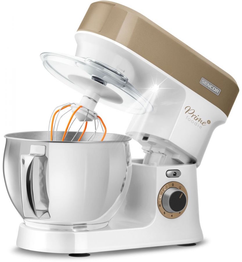 SENCOR Kuchyňský robot 1 200 W, 5 l – chrom/bílá