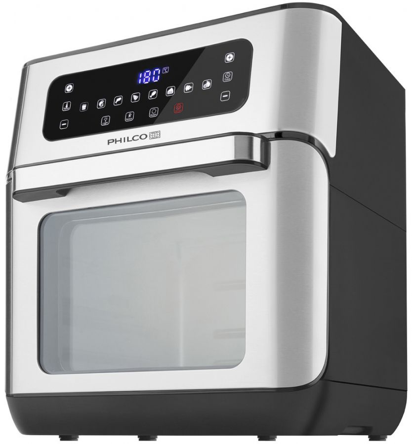 PHILCO Horkovzdušná fritéza 10 l, 1&nbsp;500 W – nerez/černá
