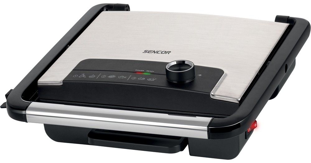 SENCOR Kontaktní gril 2&nbsp;000 W – stříbrná/černá