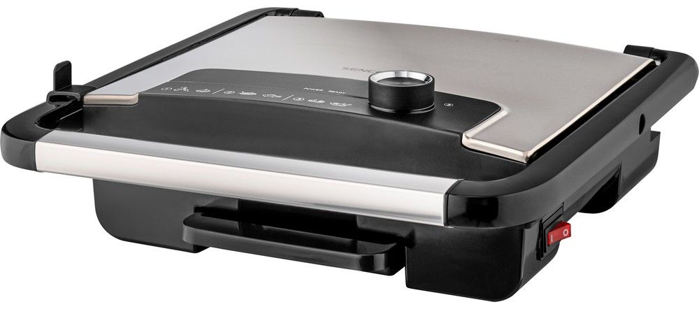 SENCOR Kontaktní gril 2 000 W – stříbrná/černá