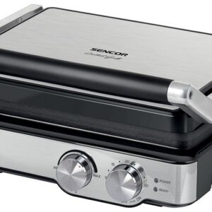 SENCOR Kontaktní gril 2 000 W – stříbrná/černá