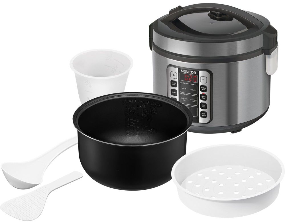 SENCOR Rýžovar 1,5 l, 700 W – nerez