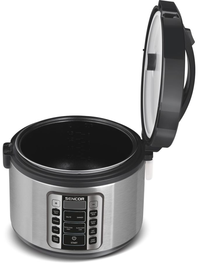 SENCOR Rýžovar 1,5 l, 700 W – nerez