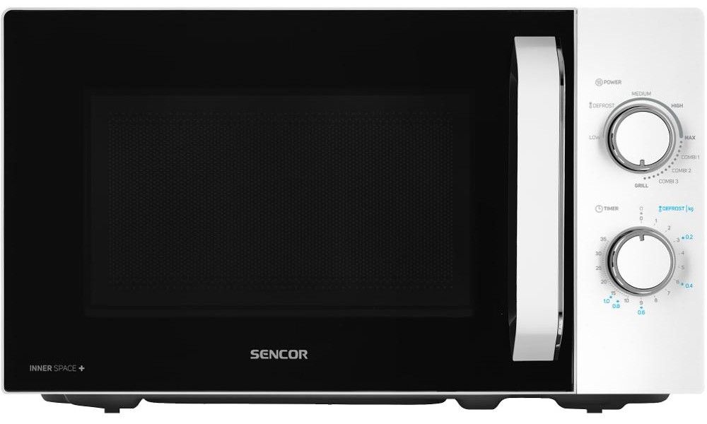 SENCOR Mikrovlnná trouba s grilem 20 l, 700 W – bílá