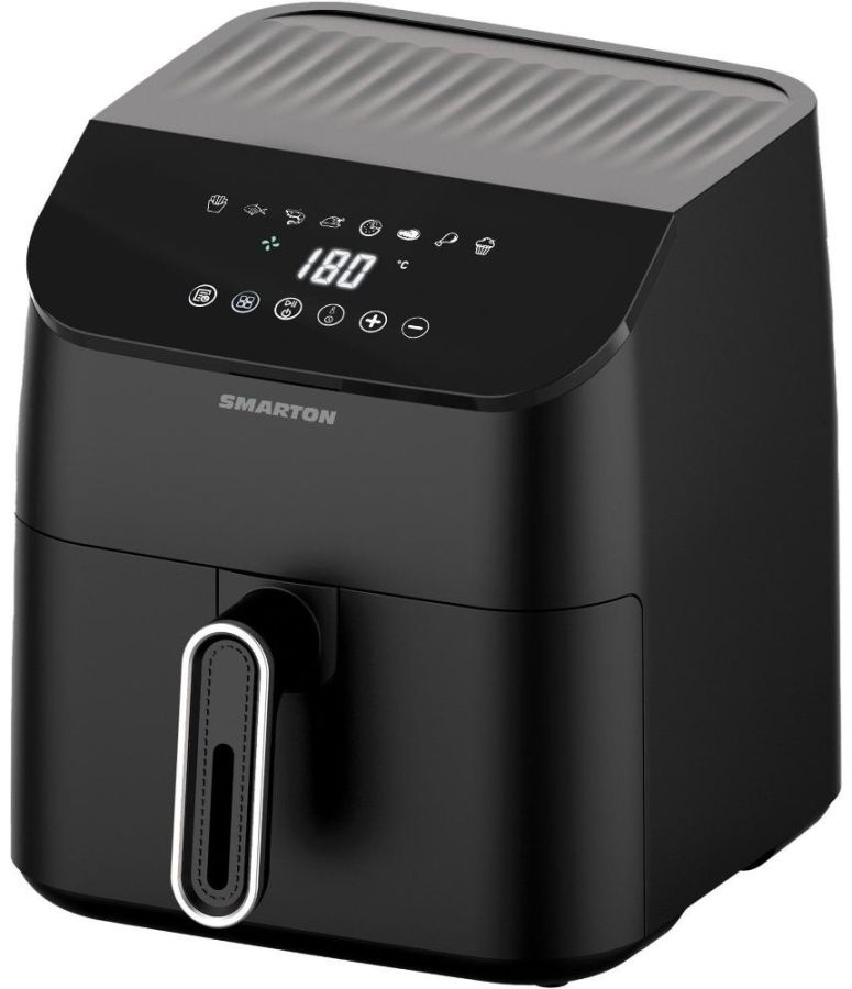 SMARTON Horkovzdušná fritéza 4,5 l, 1&nbsp;350 W – černá