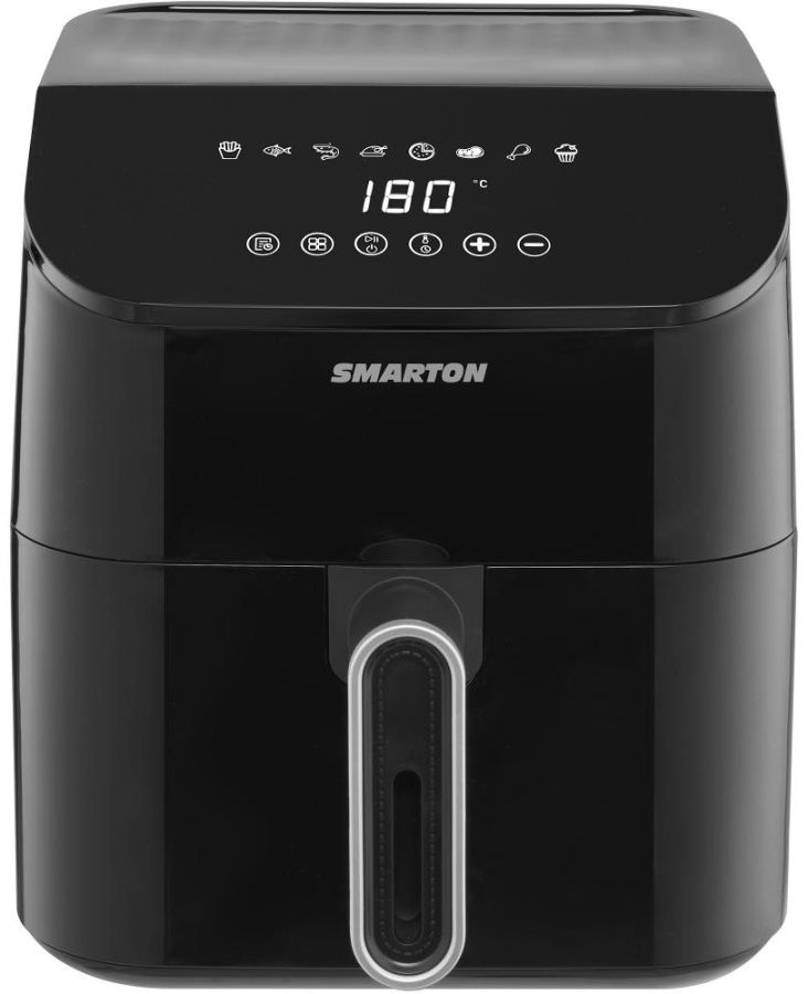 SMARTON Horkovzdušná fritéza 4,5 l, 1 350 W – černá