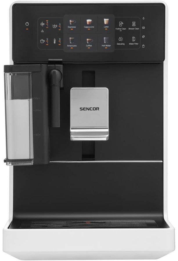 SENCOR Automatický kávovar 1,3 l, 19 bar – bílá