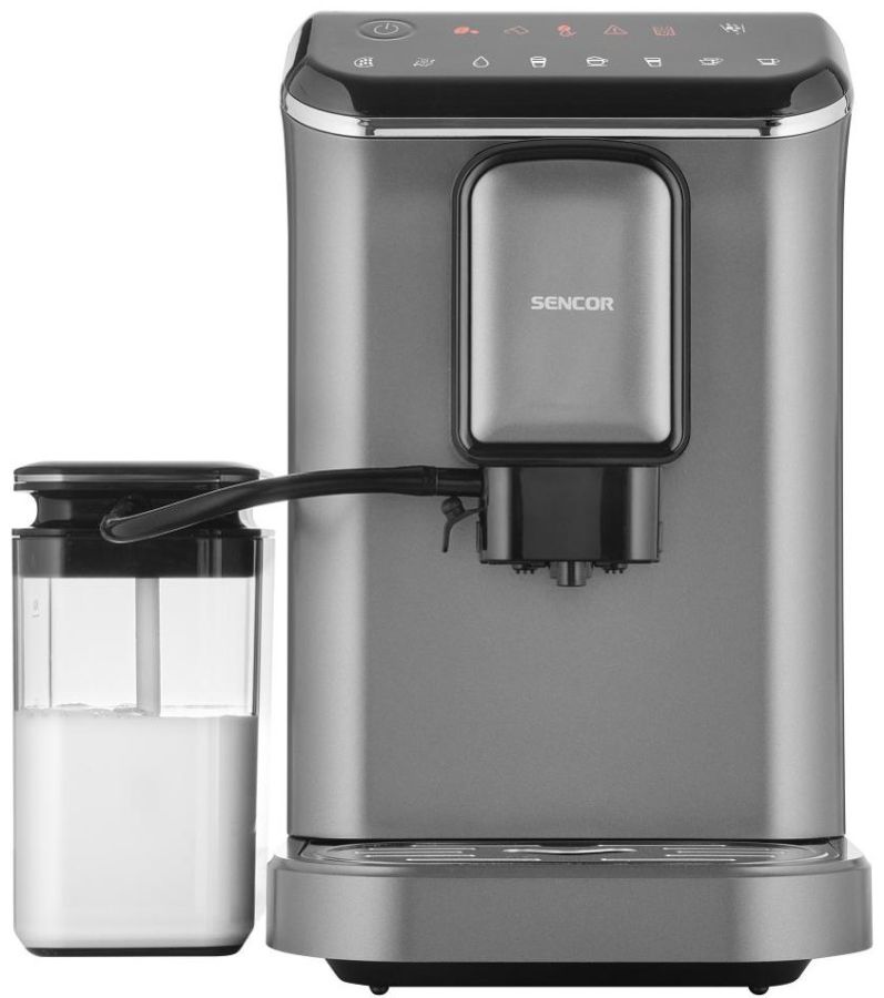SENCOR Automatický kávovar 1,5 l, 20 bar – černá/stříbrná