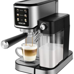 SENCOR Pákový kávovar 1 l, 20 bar – nerez/černá