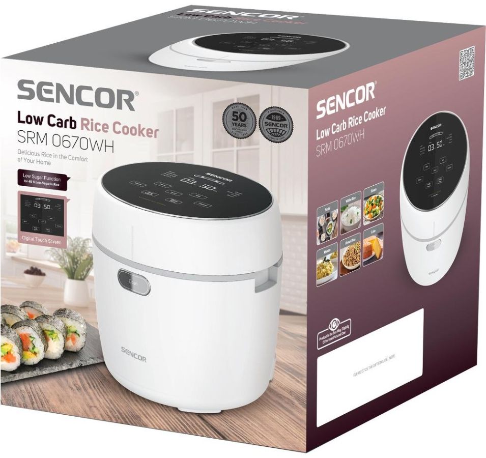 SENCOR Rýžovar 600 ml, 350 W – bílá