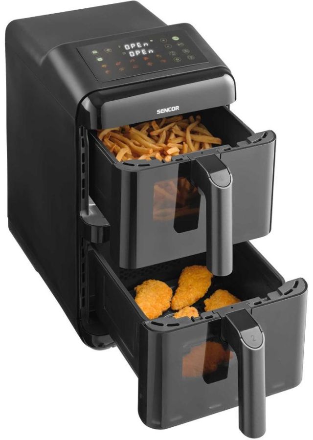 SENCOR Horkovzdušná fritéza 11,6 l, 3 000 W – černá