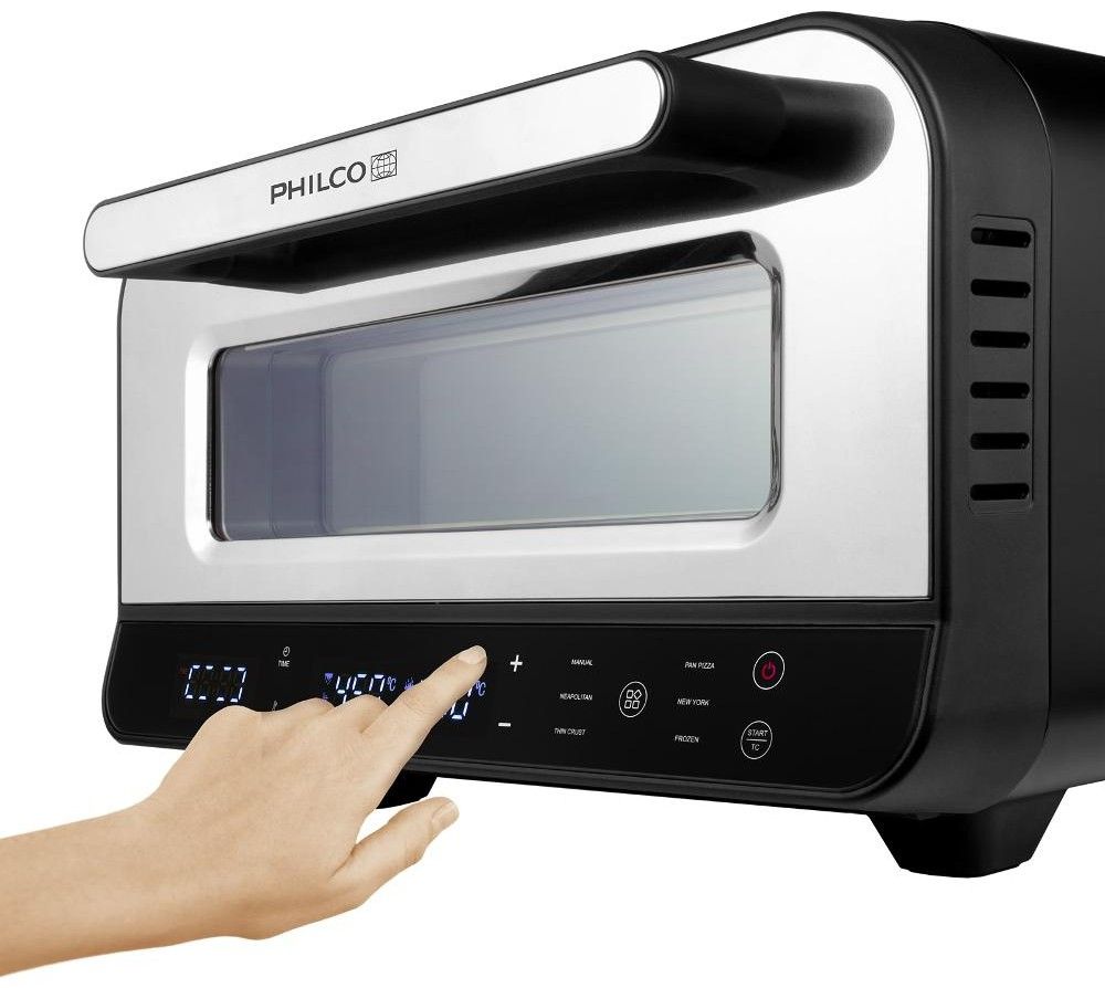 PHILCO Pec na pizzu – černá/nerez