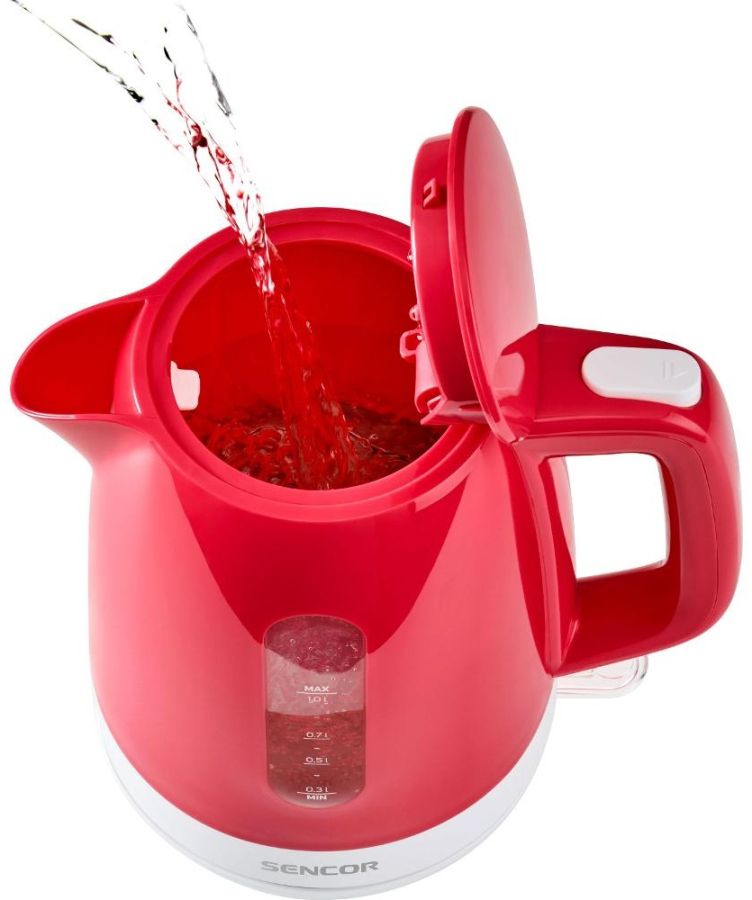 SENCOR Rychlovarná konvice 1 l, 2 200 W – červená