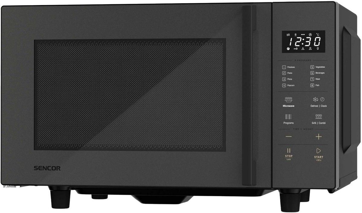 SENCOR Mikrovlnná trouba s grilem 23 l, 800 W – černá
