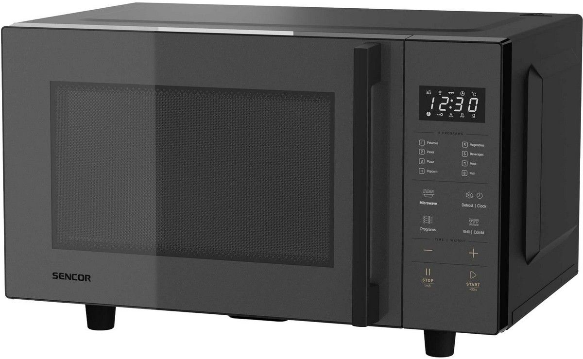 SENCOR Mikrovlnná trouba s grilem 23 l, 800 W – černá