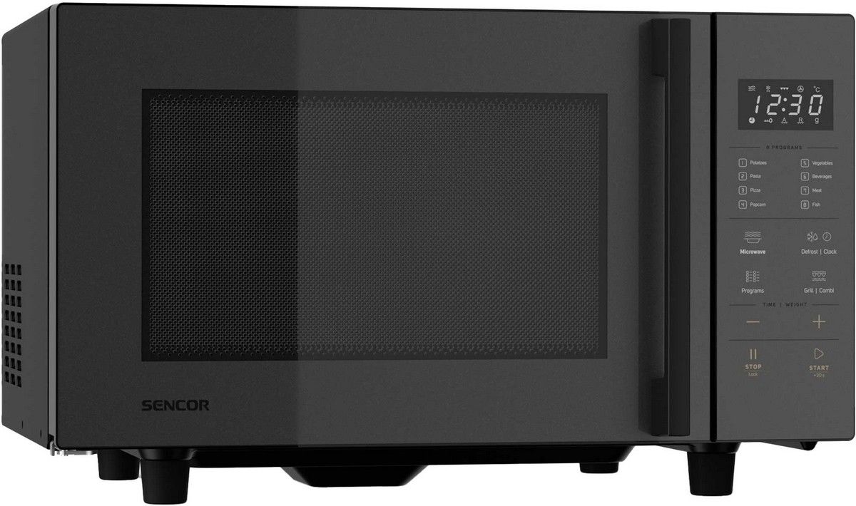 SENCOR Mikrovlnná trouba s grilem 23 l, 800 W – černá