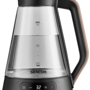 SENCOR Rychlovarná konvice 1,5 l, 2 150 W – černá/sklo