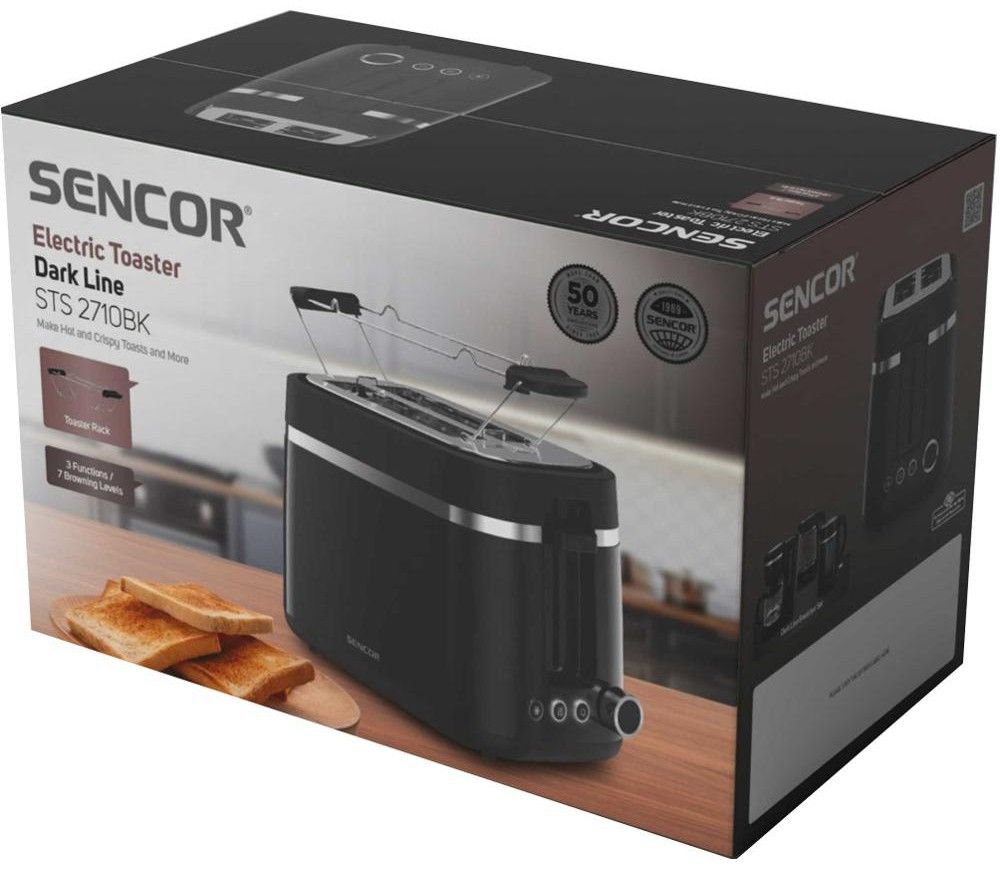 SENCOR Topinkovač 2 otvory – černá