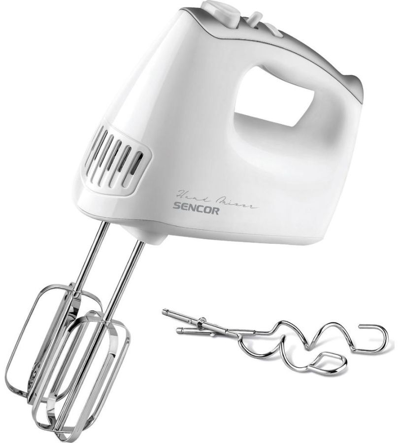 SENCOR Ruční šlehač 500 W, 3 rychlostí – bílá