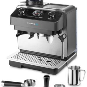 PHILCO Pákový kávovar 2,5 l, 19 bar – černá/nerez