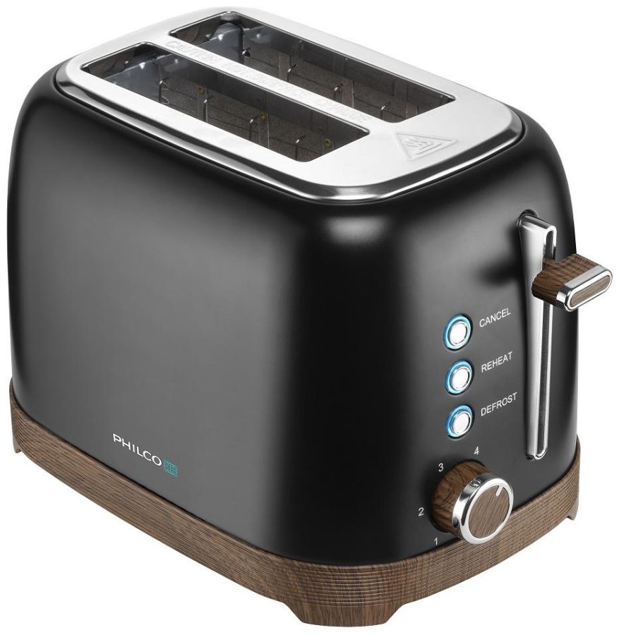 PHILCO Topinkovač 2 otvory, 850 W – černá