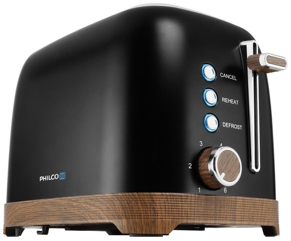 PHILCO Topinkovač 2 otvory, 850 W – černá