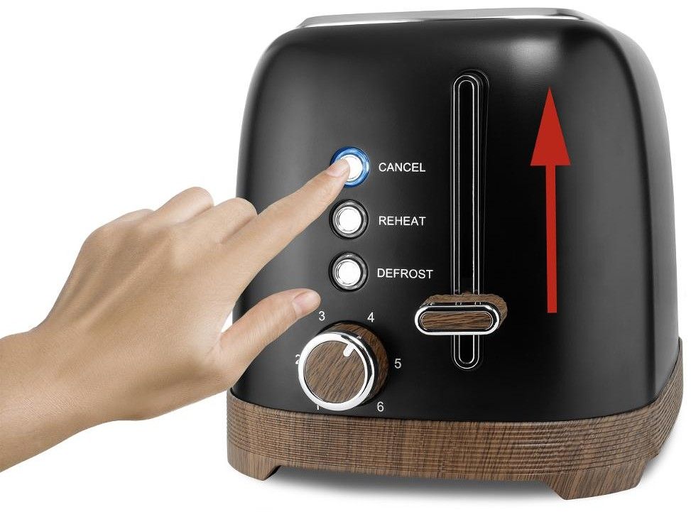 PHILCO Topinkovač 2 otvory, 850 W – černá