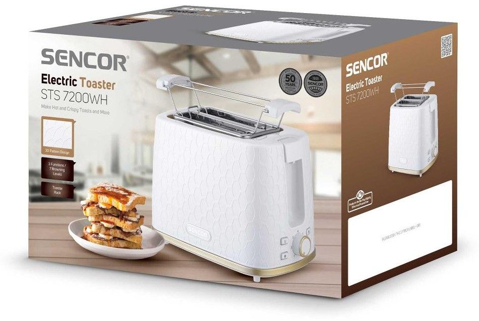 SENCOR Topinkovač 2 otvory – bílá